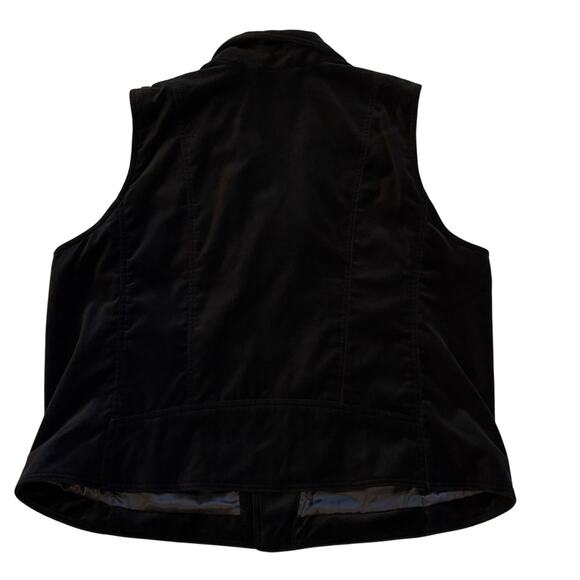 Vtg Lauren Ralph Lauren Vest Jacket Womens Size 2XL Black Velour Velvet Classy - Picture 2 of 9